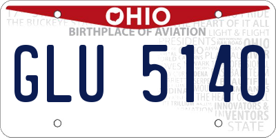 OH license plate GLU5140