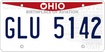 OH license plate GLU5142