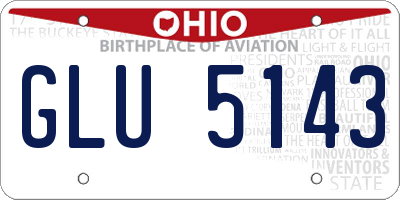 OH license plate GLU5143