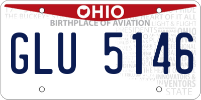 OH license plate GLU5146