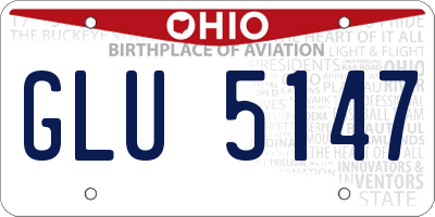 OH license plate GLU5147