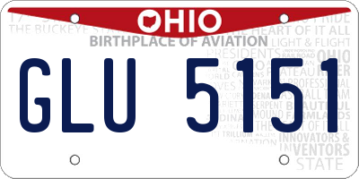 OH license plate GLU5151