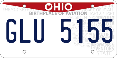 OH license plate GLU5155