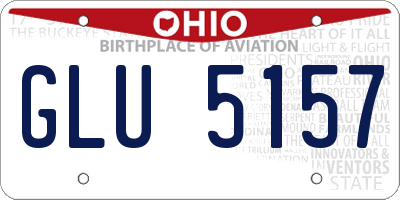 OH license plate GLU5157