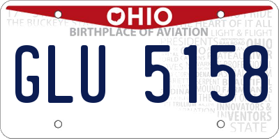 OH license plate GLU5158