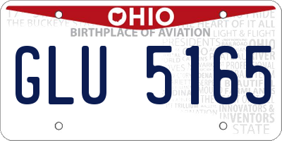 OH license plate GLU5165