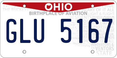 OH license plate GLU5167