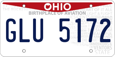 OH license plate GLU5172