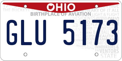OH license plate GLU5173