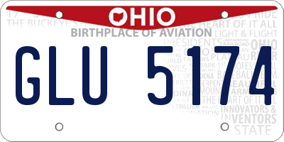 OH license plate GLU5174