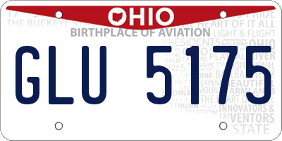 OH license plate GLU5175