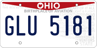 OH license plate GLU5181
