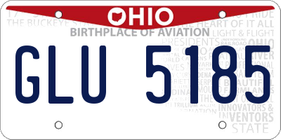 OH license plate GLU5185
