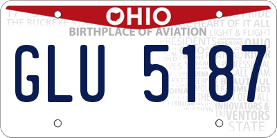OH license plate GLU5187