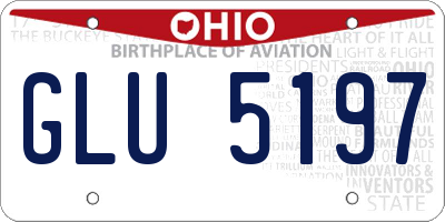 OH license plate GLU5197