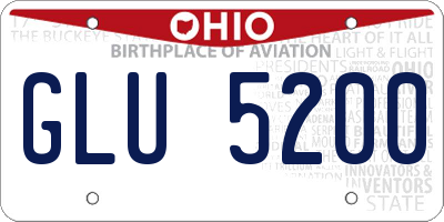 OH license plate GLU5200