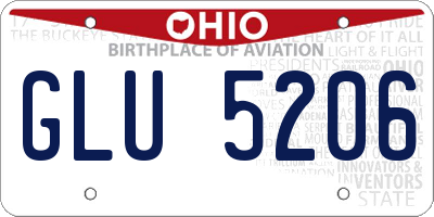 OH license plate GLU5206