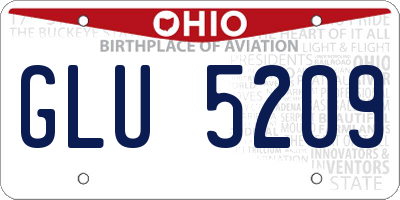 OH license plate GLU5209