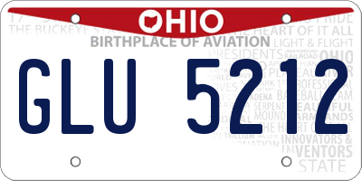 OH license plate GLU5212