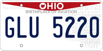 OH license plate GLU5220