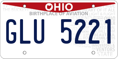 OH license plate GLU5221