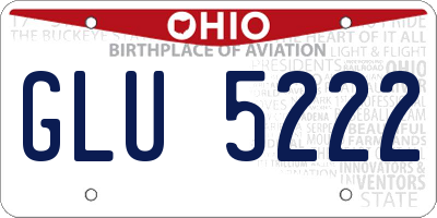 OH license plate GLU5222