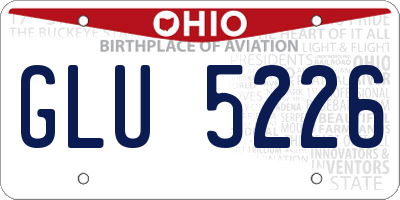 OH license plate GLU5226