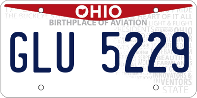 OH license plate GLU5229