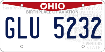 OH license plate GLU5232