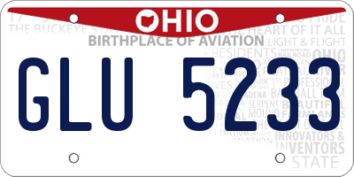 OH license plate GLU5233