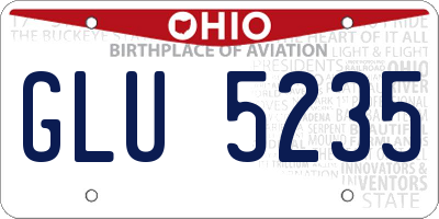 OH license plate GLU5235
