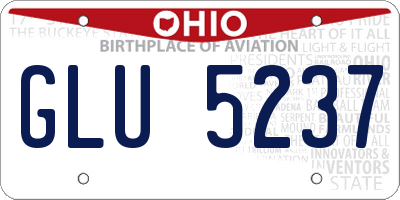 OH license plate GLU5237