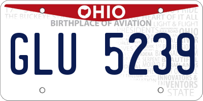 OH license plate GLU5239