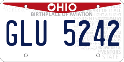 OH license plate GLU5242