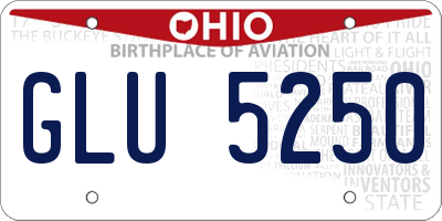 OH license plate GLU5250