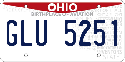OH license plate GLU5251