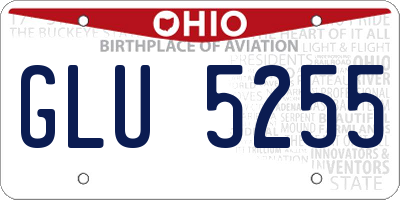 OH license plate GLU5255