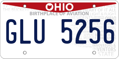 OH license plate GLU5256