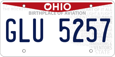 OH license plate GLU5257