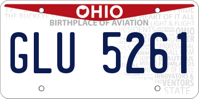 OH license plate GLU5261