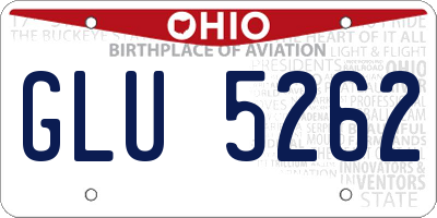 OH license plate GLU5262