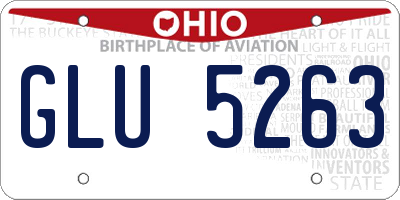 OH license plate GLU5263