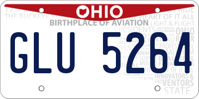 OH license plate GLU5264