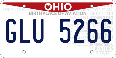 OH license plate GLU5266