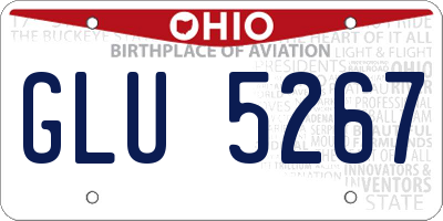 OH license plate GLU5267