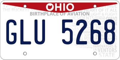 OH license plate GLU5268