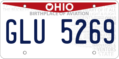 OH license plate GLU5269