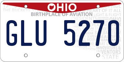 OH license plate GLU5270