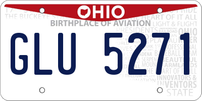 OH license plate GLU5271