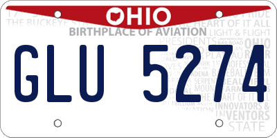 OH license plate GLU5274